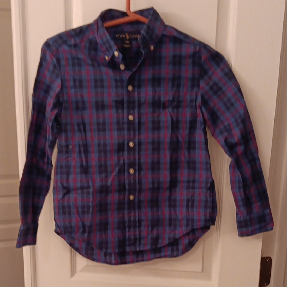 Ralph Lauren Navy and Red Plaid Shirt